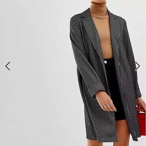 Pieces check lightweight spring coat from ASOS